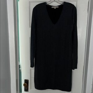 LOFT Black V-Neck Long Sweater
